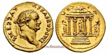 VESPASIANO Aureo 73 d.C. - Gold.