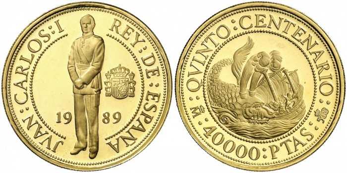 1989 - 40.000 Pts. V CENTENNIAL. DARK SEA - GOLD