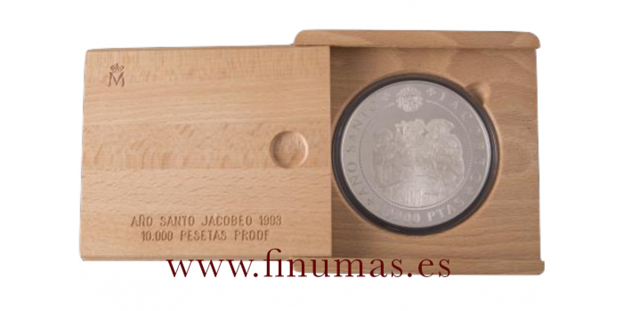 1993 - 10.000 PTS FIFTIETH JACOBEAN HOLY YEAR. SILVER - PROOF