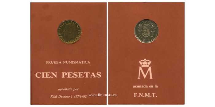 CARTERA OFICIAL FNMT AÑO 1982 100 Pts. F.D.C