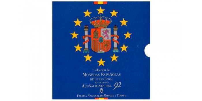 CARTERA OFICIAL FNMT AÑO 1992. 10 VALORES PESETAS