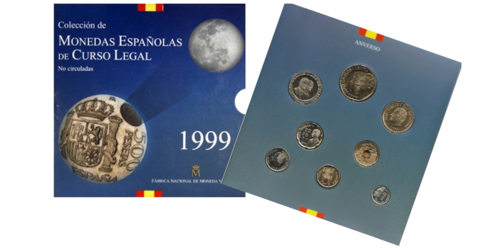 OFFICIAL SET FNMT YEAR 1999, PESETAS