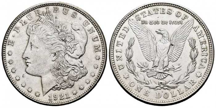 ESTADOS UNIDOS - K-110 - 1 Dolar 1921 D. EBC