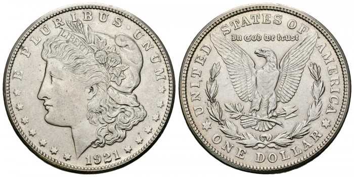 ESTADOS UNIDOS - K-110 - 1 Dolar 1921 S - EBC