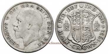 GRAN BRETAÑA - K-0835 -1/2 Crown 1931. MBC-  PLATA