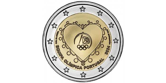 2 EURO COMMEMORATIVE PORTUGAL 2024 - OLYMPIC TEAM