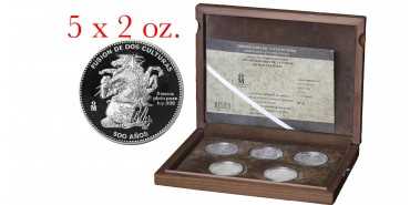 MEXICO 500th ANNIVERSARY MEDAL FUSION 2 CULTURES - 10oz. SILVER