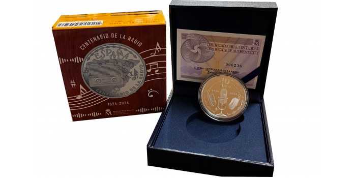 10 Euros Centenario de la Radio 1924-2024. Plata. Proof