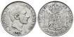 Cy16637E- ALFONSO XII 50 Ctm. Weight 1885 on 83 Manila - MBC