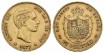Cy16601.- ALFONSO XII - 25 Pesetas gold 1877 (18-77) DEM. MBC+ MBC+