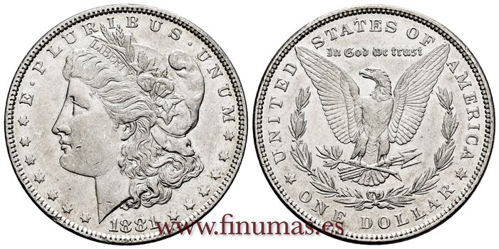 ESTADOS UNIDOS - K-110 - 1 Dolar 1881 - EBC+