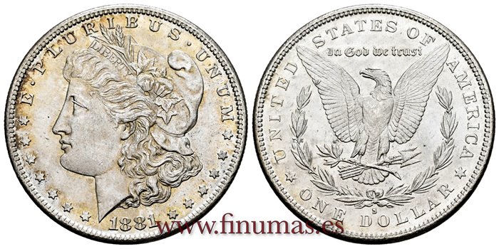 ESTADOS UNIDOS - K-110 - 1 Dolar 1881 S - EBC+