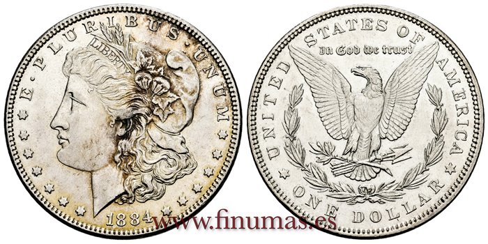 ESTADOS UNIDOS - K-110 - 1 Dolar 1884 - MBC+