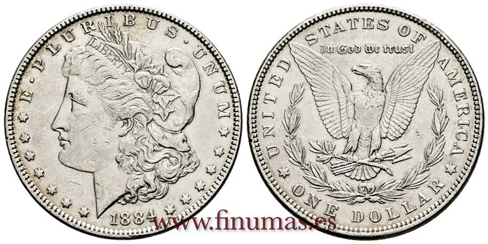 ESTADOS UNIDOS - K-110 - 1 Dolar 1884 - EBC-