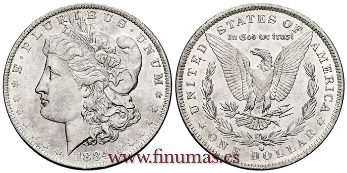 ESTADOS UNIDOS - K-110 - 1 Dolar 1884 O - SC