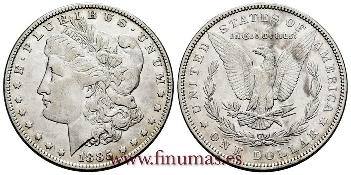 ESTADOS UNIDOS - K-110 - 1 Dolar 1885 - MBC