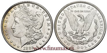 ESTADOS UNIDOS - K-110 - 1 Dolar 1885 - EBC