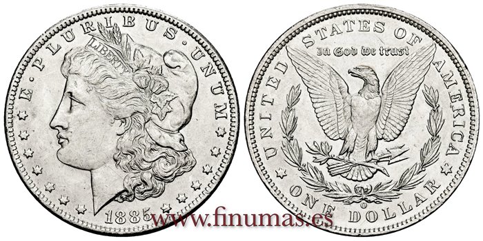 ESTADOS UNIDOS - K-110 - 1 Dolar 1885 O - EBC+