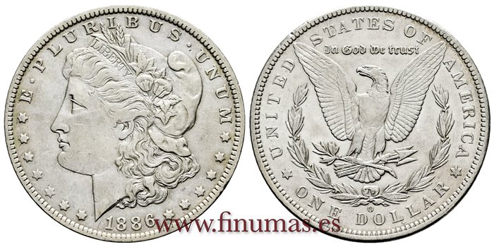 ESTADOS UNIDOS - K-110 - 1 Dolar 1886 O - MBC+