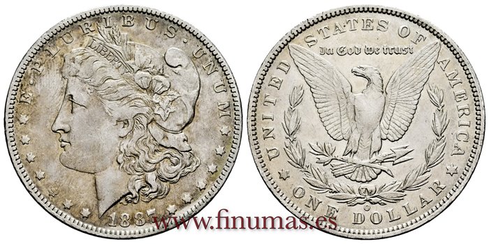ESTADOS UNIDOS - K-110 - 1 Dolar 1887 O - MBC+