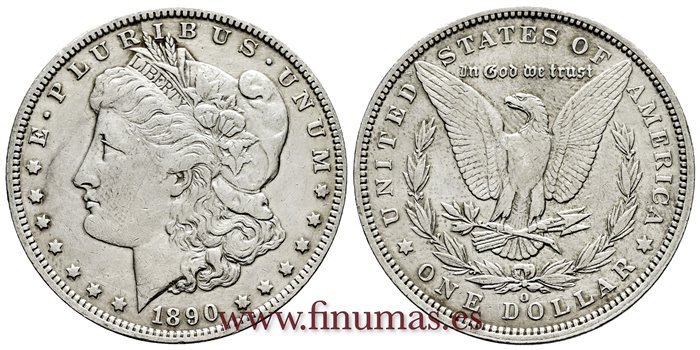 ESTADOS UNIDOS - K-110 - 1 Dolar 1890 O - MBC+