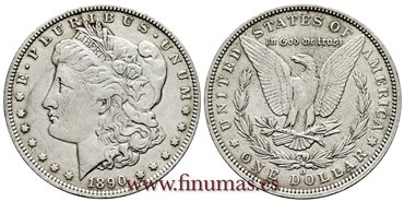 ESTADOS UNIDOS - K-110 - 1 Dolar 1890 O - MBC+