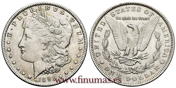 ESTADOS UNIDOS - K-110 - 1 Dolar 1891 - EBC
