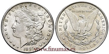 ESTADOS UNIDOS - K-110 - 1 Dolar 1891 S - EBC+