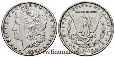 ESTADOS UNIDOS - K-110 - 1 Dolar 1897 O - MBC+