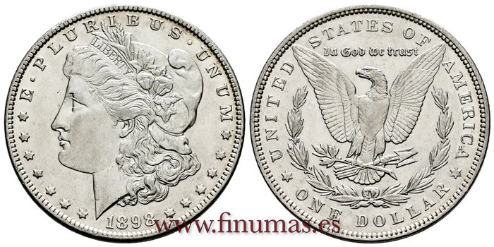 ESTADOS UNIDOS - K-110 - 1 Dolar 1898 - EBC