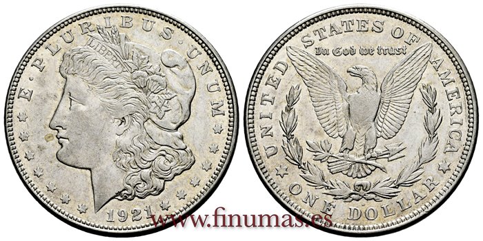 ESTADOS UNIDOS - K-110 - 1 Dolar 1921 D - MBC+
