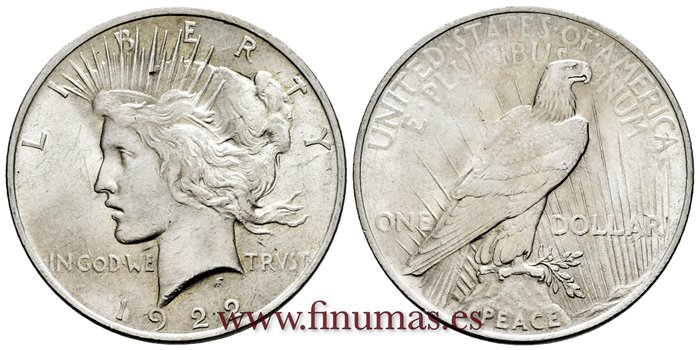 ESTADOS UNIDOS - K-150 - 1 Dolar 1922 - SC