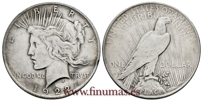ESTADOS UNIDOS - K-150 - 1 Dolar 1922 D - MBC