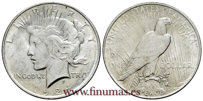 ESTADOS UNIDOS - K-150 - 1 Dolar 1924 - MBC+