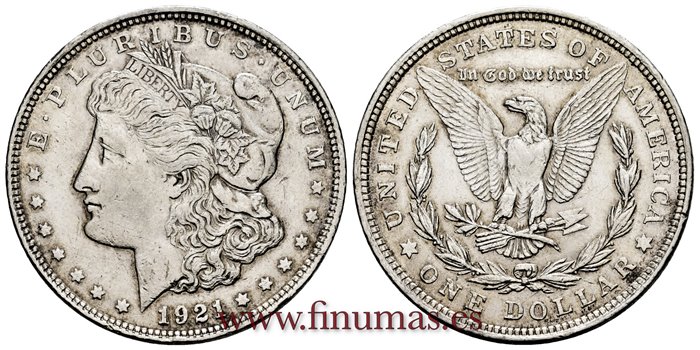 ESTADOS UNIDOS - K-110 - 1 Dolar 1921 - MBC+