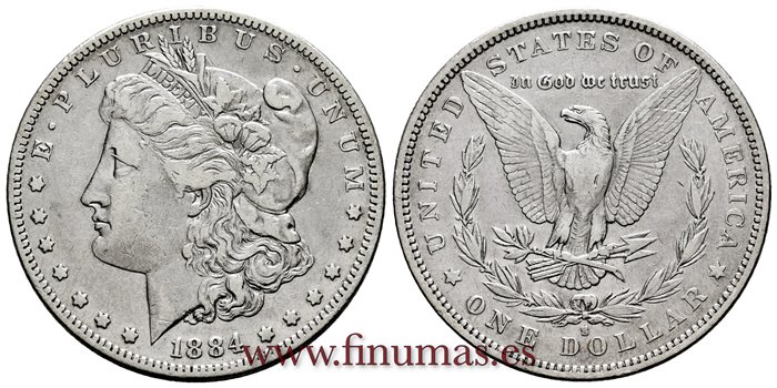 ESTADOS UNIDOS - K-110 - 1 Dolar 1884 S - MBC+