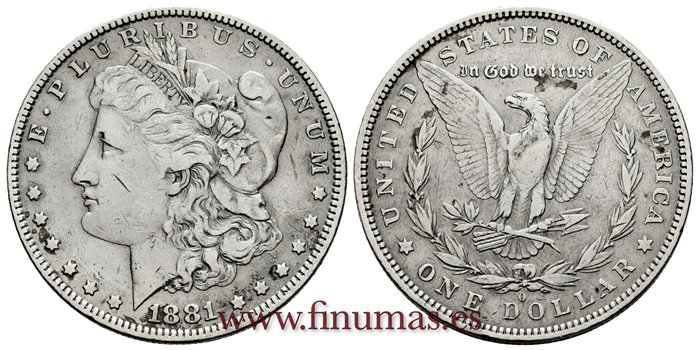 ESTADOS UNIDOS - K-110 - 1 Dolar 1881 O - MBC