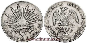 MEXICO - K-377-4 - 8 Reales 1887 Durango M.C. - MBC