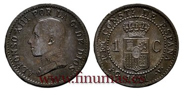 Cy16647K.- ALFONSO XII 1 Centimo 1911 PCV- EBC+