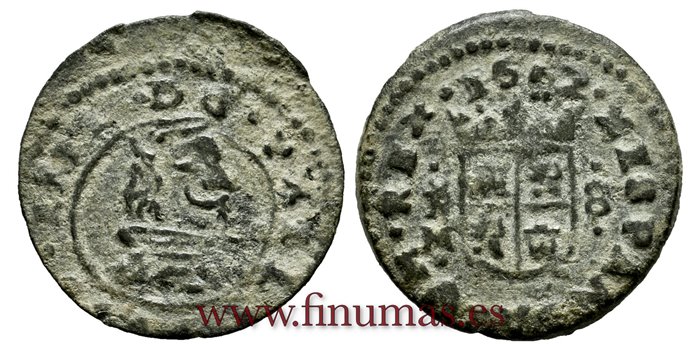 Cy05156e.-FELIPE IV - 8 Maravedis 1662 Trujillo M.-MBC 