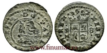 Cy05156e.-FELIPE IV - 8 Maravedis 1662 Trujillo M.-MBC 