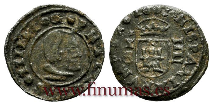 Cy04973a.-FELIPE IV - 4 Maravedis 1663 Cuenca C.A.-MBC+
