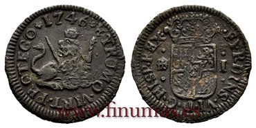 Cy09444.- FERNANDO VI - 1 Maravedís 1746 Segovia.-MBC