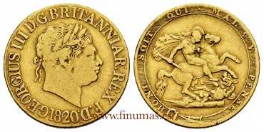 GREAT BRITAIN K-0674 - SOVEREIGN 1820 JORGE III - GOLD