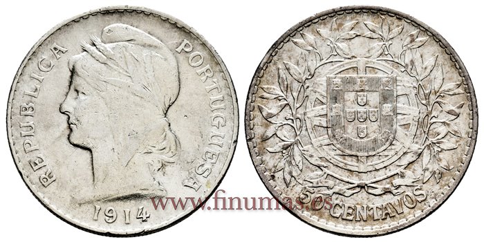 PORTUGAL - K-561 - 500 Reis 1914 - MBC