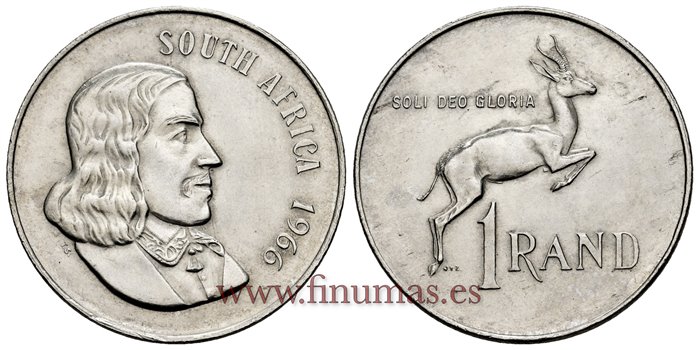 SURAFRICA - K-071 - 1 Rand 1966 - SC