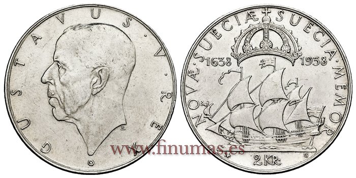 SUECIA - K-807 - 2 Kronor 1938 - SC