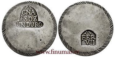 Cy14914.-FERNANDO VII - Un Duro 1808 Gerona.-EBC-