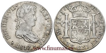 Cy15109.-FERNANDO VII - 8 Reales 1817 Lima J.P.-EBC