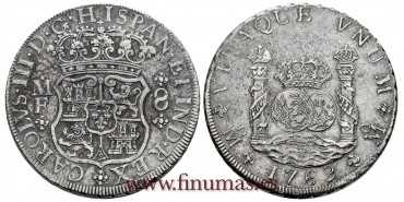 Cy11189.-CARLOS III - 8 Reales 1769 Mexico MF.-EBC-